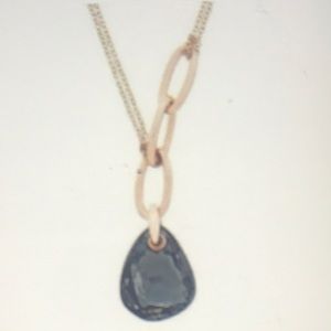 Swarovski rose gold/black crystal necklace